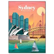 1 张城市旅行墙面艺术海报是装饰酒吧、咖啡馆和家庭的完美礼物，配有帆布艺术框架