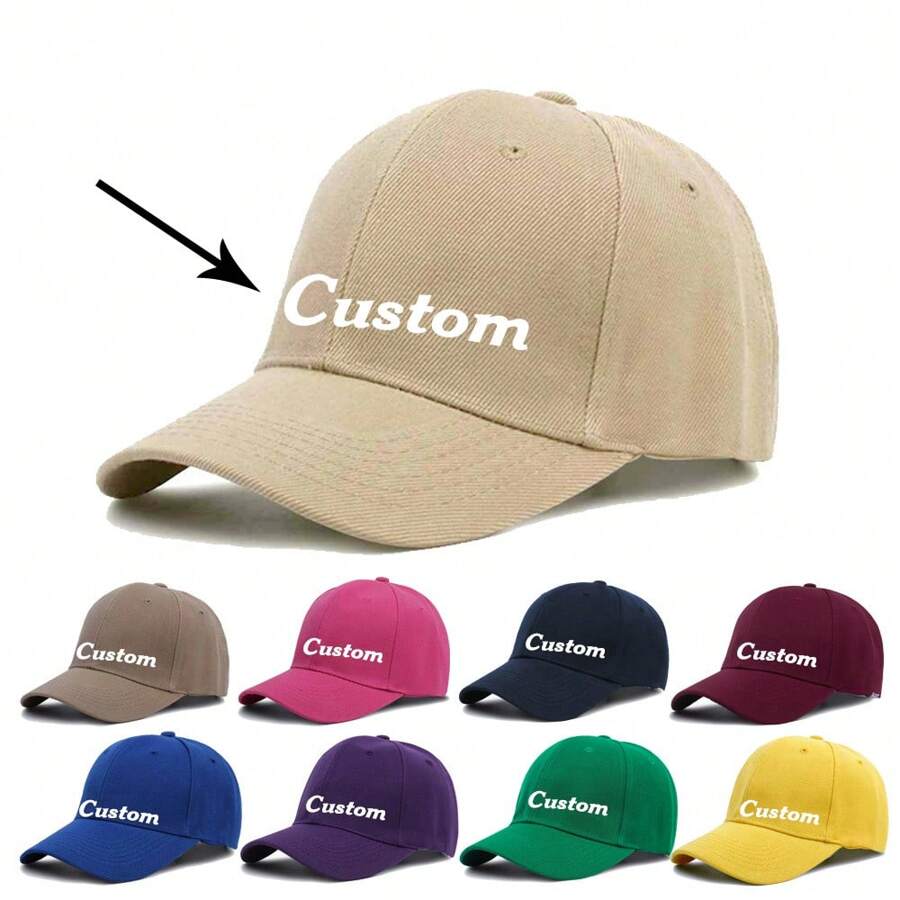 1 件可定制名字刺绣棒球帽男女通用帽子，适合春、夏、秋、冬，非常适合日常佩戴、节日礼物、母亲节、父亲节、生日、教师节