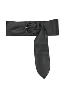 1 Stück asymmetrischer Schnallengürtel Weites Taillenkleid, lässiger Büro-Look für Frauen in Große Größen, Sommer, Schule