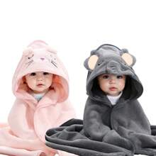 2 paquetes de toallas con capucha de bebé suaves y absorbentes de poliéster con patrones de animales, gran regalo para recién nacidos