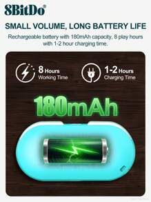 Mandos inalámbricos 8BitDo de tamaño mini, compatibles con , 2 Switch, Android, Windows 10/11, Steam, Raspberry Pi. Modo teclado para Anki, Procreate, MacOS. Modo de juego de 8 horas. Colores: azul, amarillo y rosa. - Azul - Ver 8