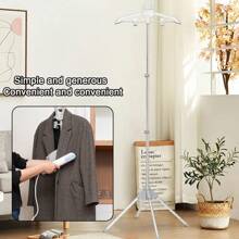 63inch/160cm Adjustable Clothes Steamer Rack With Handheld Ironing Board Foldable Standing Garment Hanger For Steaming Cloth Telescopic Vertical Fabric Hanging Racks