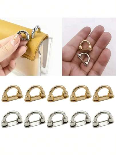 4 قطع إبزيم بشكل قوس مناسب للحقائب والأحزمة، إبزيم سلسلة قابل للتعديل مناسب للحقائب والاكسسوارات الموضة، إبزيم حقيبة، موصل للحقيبة، مشبك للمحفظة، موصل تعليق قابل للفصل مع حلقة D شكل، أدوات تصنيع المحفظة DIY