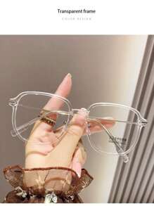 1 副女士复古大框时尚眼镜，适合日常装扮、派对装饰、电脑办公、游戏 - 彩色 - 查看 10