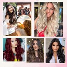 黑色接发夹真人发 #1 深黑色无缝接发夹真人发自然直发雷米真人发夹式接发女士 - S1 - 查看 10