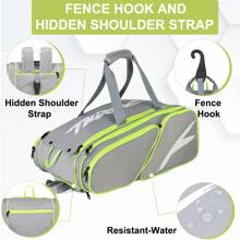 Pickleball Sport Backpack, Portable Pickleball Bag With Shoe Compartment, Waterproof Padel Bag, Tennis Racket Bag - Multicolor - View 8