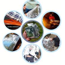 Emergency Mylar Thermal Blankets For First Aid Kits, Compact Waterproof Natural Disasters Equipment, Retain Body Heat, Keeps You Warm Dimension 51.18*82.67inch - Multicolor - View 3