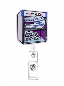 1pc Badge Reels Retractable Rotating Easy Pull Clip Badge Holders, ID Badge Holders Retractable With Clip, Cute Nurse Doctor Badge Reel For Student Meeting School Office,School Supplies,Back To School - one-size - View 11