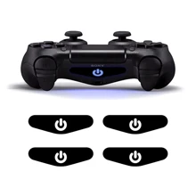 DATA FROG 4 pièces DATA FROG Autocollants LED noirs pour couvrir la barre lumineuse de la console de jeu PS 4. Sticker vinyle pour manette de PlayStation 4