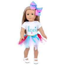 18吋跨境娃娃聖誕服裝配件美國女孩娃娃和43公分嬰兒出生娃娃衣服(不含娃娃) - 白色 - 查看 10