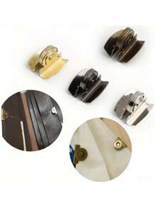 10pcs Magnetic Golden Bag Clasps, Pairs Invisible Magnetic Snaps Buttons Lock Buckle ,Magnetic Snap Closures,Purse Thumb Lock Purse Buckle Fasteners For DIY Making Craft Bag - Multicolor - View 7