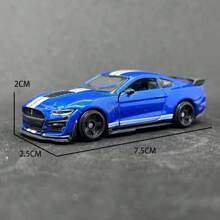 Burago 官方授权正品 1:64 合金车模，奔驰凯迪拉克仿真压铸车，装饰收藏品，男士圣诞节/生日礼物 - 1:64 2020 MUSTANG SHELBY GT500-藍 - 查看 2