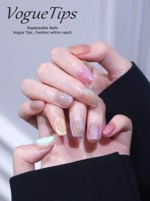 10 Pcs Candy Fairy Short Press-On Nails In Elegant Purple Ombre, Handpainted Butterflies & Glitter Diamonds, Flattering XS/S/M/L, Premium Handmade Quality