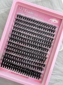 280 Pcs D Curl Big Capacity Clustered Fluffy False Eyelashes For DIY Application And Natural 3D Eye Lash Look 10mm-18mm 5 Different Length Mixed 40P False Eyelashes Faux Mink Individual Natural Thick Eyelash Extension For Makeup Fluffy Lightweight And Soft False Eyelashes