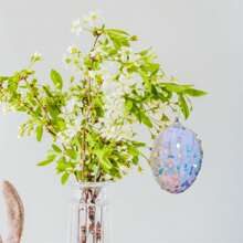 Easter Tree Hanging Decorations 8 Pieces Cute Sequined Egg Spring Ornaments For Home Party Holiday Decor Supplies
