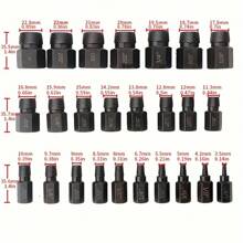 [Multispline Screw Extractor Set] 25pcs Multispline Screw And Bolt Extractor Set - Easy-Out Screw Extraction, Broken Bolt Remover, Stripped Fastener Tool - Multicolor - View 2