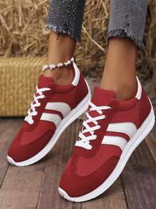 Leichte, einfarbig weiße Sneaker für Damen, Neue Mode Frühling/Sommer 2025, flache Lässig Sport Schuhe im Gump Stil, vielseitig einsetzbar