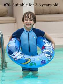 Astronaut Swim Ring, [ Thick PVC] Material, Thick | Child, Teen, Adult Anti-Side Float Life Buoy, Portable Beach Pool Party Birthday Gift