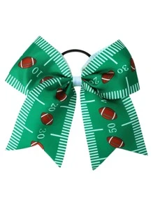 1/2 piezas Coletero de lazo europeo y de la Copa Mundial, súper aficionado, con diseño para aficionados infantiles, cinta grande de mariposa para el pelo, adecuado para porristas escolares, ropa deportiva