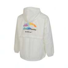 Nike 2024 Boyfriend Style 男士 NSW LT WT WOVEN 连帽夹克，GCEL - 白色 - 查看 2