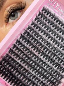 280 Pcs D Curl Big Capacity Clustered Fluffy False Eyelashes For DIY Application And Natural 3D Eye Lash Look 10mm-18mm 5 Different Length Mixed 40P False Eyelashes Faux Mink Individual Natural Thick Eyelash Extension For Makeup Fluffy Lightweight And Soft False Eyelashes