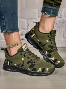 2025 Women's Fashion Versatile Breathable Non-Slip Lightweight Outdoor Camouflage Casual Sports Shoes, Non-Slip Outdoor Hiking Walking Jogging Sneakers