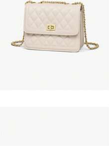 Women's Shoulder Bag Embroidery Line Versatile Crossbody Bag - Beige - View 4