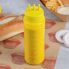 3pcs 3-Hole Extrusion Bottle, Ketchup Extrusion Plastic Condiment Extrusion Bottle, Sauce Ketchup Mustard Syrup Barbecue, Kitchen Crafts Extrusion Bottle