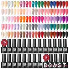COSCELIA Gel Nail Polish Set 60 PCS 55 Colors Gel Polish Kit Base Glossy Matte Glitter Top Coat Gel Polish Pastel Glitter Pearl White Red Pink Nude Green Blue Gel Gift For Women - Màu Khỏa thân - Xem 1