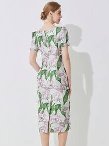 Elegant Jacquard Party Dress Gown For Women, For Cocktail