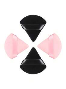 18 piezas de herramientas de belleza, incluido un set de 14 pinceles de maquillaje con mango de plástico ABS, cerdas suaves de fácil limpieza sin desprendimiento, incluye pinceles para rubor, polvos, corrector, perfilador, con base en forma de palma, polvos, rojo, corrector y multiusos para principiantes y profesionales, 4 piezas de esponjas de maquillaje triangulares para secar, regalo de recuerdo