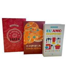 Kit 3un Caixa Porta Objetos Livro Decorativo Varias Estampas Luxo Moderno