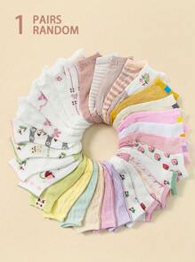 1/5/10/20 Pairs Women Short Candy Color Cute Fruit Bow Soft Comfortable Casual Ankle Socks, Suitable For Valentine's Day Gifts Or Daily Wear, Random Color (Multiple Combination Options Available) - Multicolor - View 9