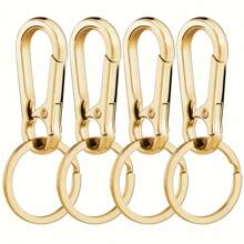 4pcs Metal Keychain, Key Ring, Stand, Storage Bag Set - Suitable For Men - Multicolor - View 4