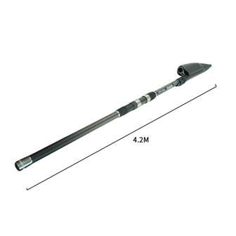 Canna da pesca in fibra di vetro rosso, canna da lancio super rigida, canna da pesca da 2,4/2,7/3/3,6/4,5 m