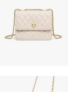 Women's Shoulder Bag Embroidery Line Versatile Crossbody Bag - Beige - View 1