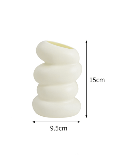1pc Plastic Spiral Flower Vase, Creative Bloemen Container Room, Garden, Living Foyer, Bedroom Home Room Glass Vase view 4