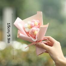 1 Piece Artificial Crochet Fake Flower, Desk Decor, Wall Decor, Artificial Flower, Use As Birthday Gift, Anniversary Gift, Mother's Day Gift, Christmas Gift, Event And Home Decor, Valentine's Day Gift Gifts Graduation