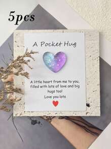 Positive Energy, Emotional Encouragement, Pocket Hug Ombre Heart Design Cards, Home Decor Gifts Suitable For Birthday, Wedding, Valentine's Day Party Gifts For Friends, Family, Couples