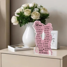 1 Pc Acrylic Plaque Sign 15x12cm Mom Gifts From Daughter Christmas Gift For Mom, Mom Birthday Ideas Gift Cool Mother's Day Gifts From Daughter Best Mom Ever Gifts New Mom Single Mom