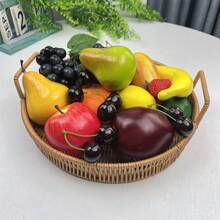 Paquete de 20 piezas de fruta artificial, frutas falsas para decoración del hogar, set de fruta simulada, decoración para fiesta festiva, modelos de frutas para toma de fotos, fresas, mangos y plátanos falsos