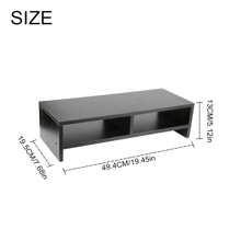 Computer PC Monitor Stand Desktop Laptop TV Display Screen Riser Stand With Storage Shelf 50x20x13cm - Black - View 6
