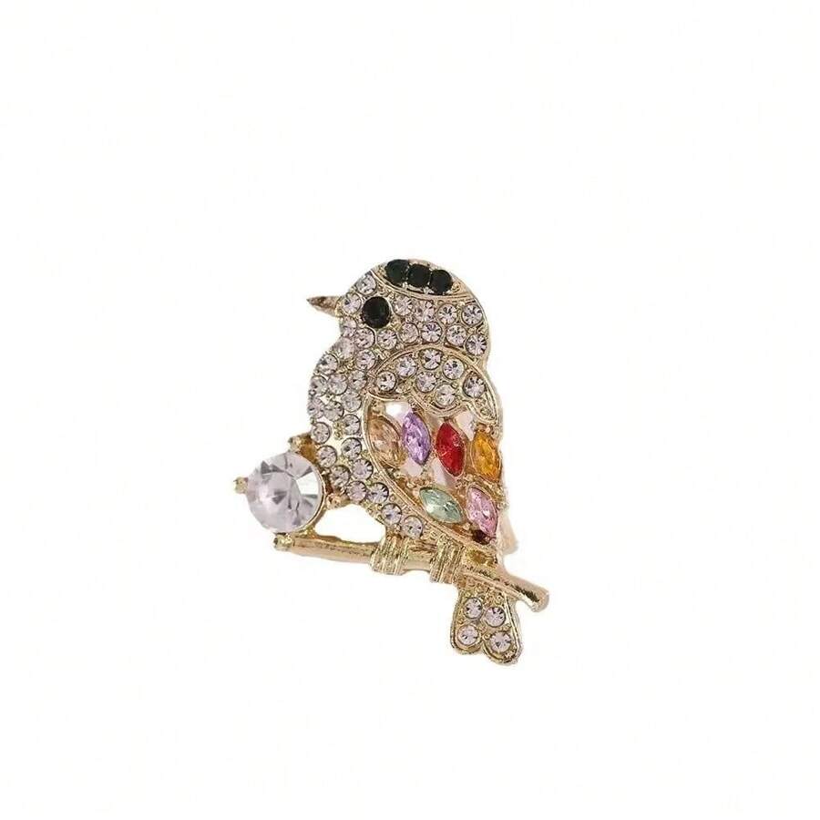 1 chiếc trâm cài hình con quạ/quạ đen, ghim cài ve áo chống tia UV phong cách Nhật Bản tinh tế, họa tiết hoa trang trí cho bộ vest cá nhân - Nhiều màu - Xem 1