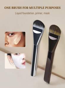 1 Stück neue ultraflache Foundation Pinsel/Gesichtsmaske Pinsel, tragbar, geeignet für Anfänger, Makeup Pinsel