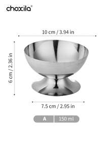 choxila 1件套甜点盘、蔬菜碗、不锈钢冰淇淋杯、托盘、下午茶布丁甜点杯、可爱餐盘、托盘、烛台，适合家庭聚会、婚宴和斋月活动。 - 甜點杯 - 查看 14