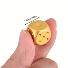 5 件优质金色铝合金骰子套装带收纳盒 - 非常适合派对游戏，准确易读，派对游戏、棋盘游戏、游戏配件必备，不锈钢六角形，是棋盘游戏爱好者的完美礼物，适合游戏之夜和家庭聚会、圣诞节礼物、情人节礼物、新年礼物、感恩节礼物、派对礼物、生日礼物 - 彩色 - 查看 4