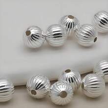 50 件 4/5 毫米南瓜珠手工串珠首饰制作配件，适用于 DIY 串珠用品、手镯、项链和其他珠宝