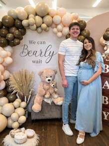 1 Cái Chúng Ta Có Thể Đợi Dấu Hiệu Trang Trí Tiệc Tắm Em Bé Banner Cho Bữa Tiệc Tiết Lộ Giới Tính (Bé Gái Bé Trai) Nền Tiệc Chủ Đề - Nhiều màu - Xem 8