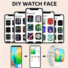 Smartwatch, Wireless Call/Dial, Multi-Sport Mode, Incoming Call Alert & Rejection, Short Message Alert, Message Alert View, Customized Wallpaper, Compatible With IOS/Andriod