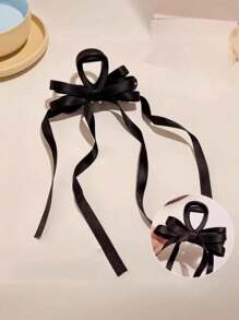 1pc Elegant Satin Bow Hair Claw Clip, Versatile For Updo Hairstyles, Suitable For Spring And Summer Hair Clips Hair Jaw Clip Hair Clamps Hair Clutch Hair Catcher Clip